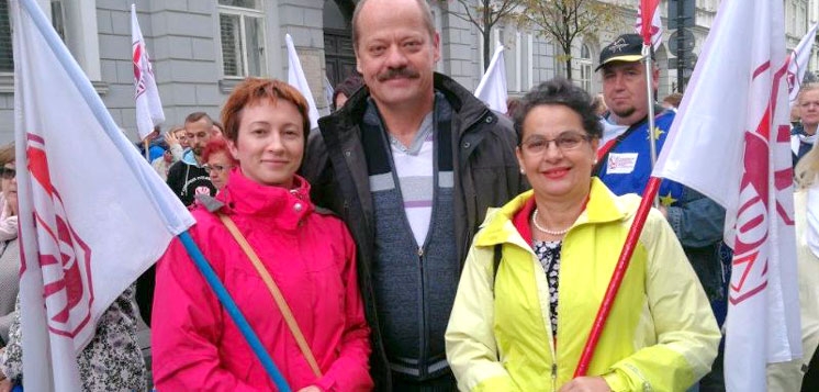 ZNP z Wyszkowa na proteście w Warszawie